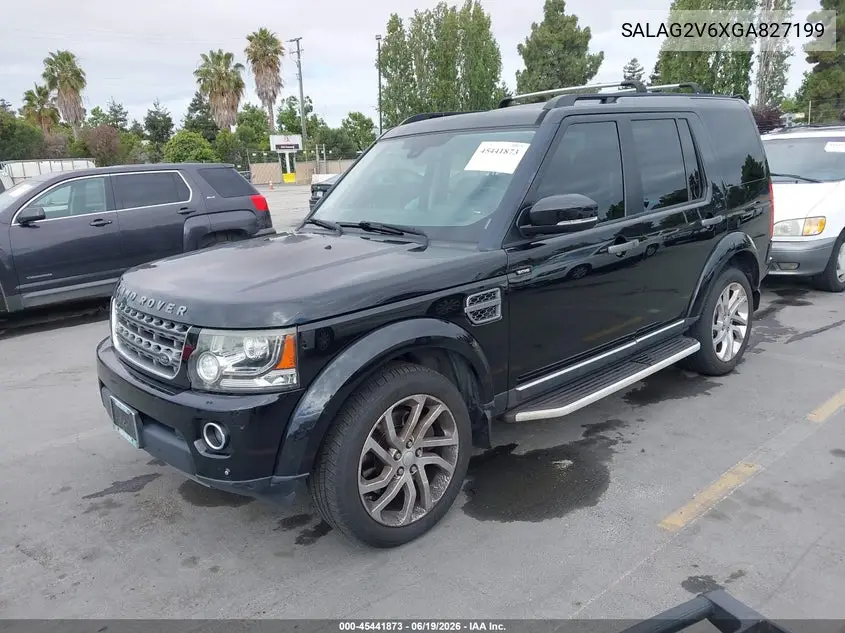 2016 Land Rover Lr4 VIN: SALAG2V6XGA827199 Lot: 45441873