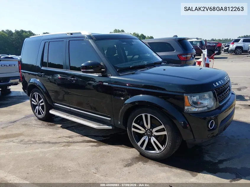 2016 Land Rover Lr4 VIN: SALAK2V68GA812263 Lot: 45590563
