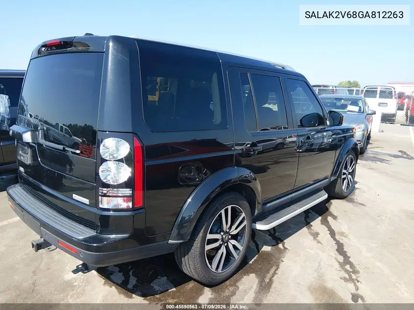 2016 Land Rover Lr4 VIN: SALAK2V68GA812263 Lot: 45590563
