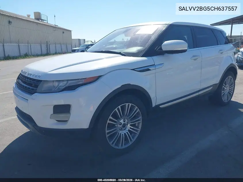 2012 Land Rover Range Rover Evoque Pure Plus VIN: SALVV2BG5CH637557 Lot: 45230028