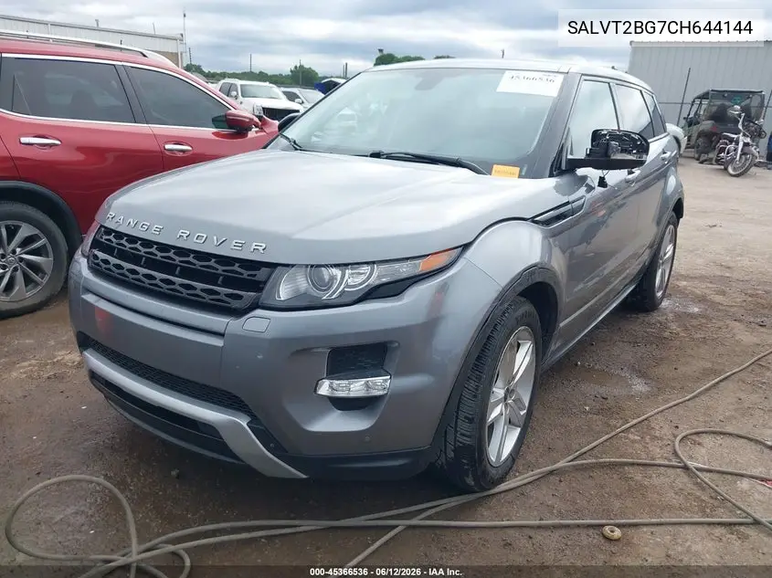 2012 Land Rover Range Rover Evoque Pure Plus VIN: SALVT2BG7CH644144 Lot: 45366536
