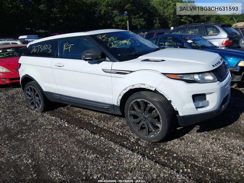 2012 Land Rover Range Rover Evoque Pure Plus VIN: SALVR1BG3CH631593 Lot: 45385080