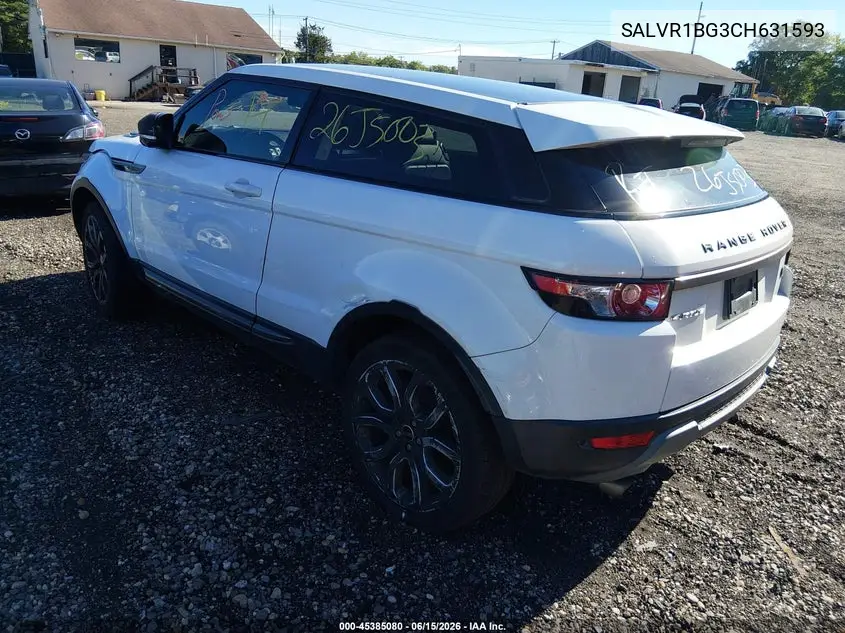 2012 Land Rover Range Rover Evoque Pure Plus VIN: SALVR1BG3CH631593 Lot: 45385080
