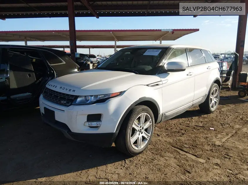 2012 Land Rover Range Rover Evoque VIN: SALVP2BG4CH677963 Lot: 45395289