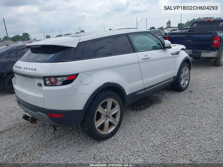 2012 Land Rover Range Rover Evoque Pure Plus VIN: SALVP1BG2CH604293 Lot: 45525408