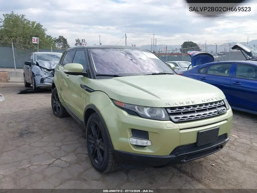 2012 Land Rover Range Rover Evoque Pure Plus VIN: SALVP2BG2CH669523 Lot: 45607512