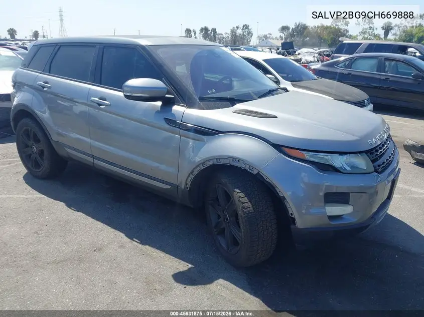 2012 Land Rover Range Rover Evoque Pure Plus VIN: SALVP2BG9CH669888 Lot: 45631875