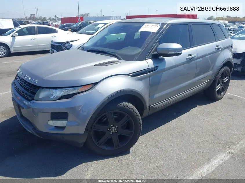 2012 Land Rover Range Rover Evoque Pure Plus VIN: SALVP2BG9CH669888 Lot: 45631875
