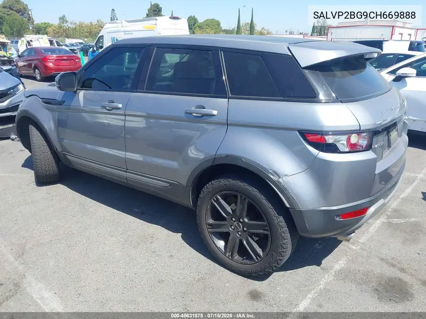 2012 Land Rover Range Rover Evoque Pure Plus VIN: SALVP2BG9CH669888 Lot: 45631875