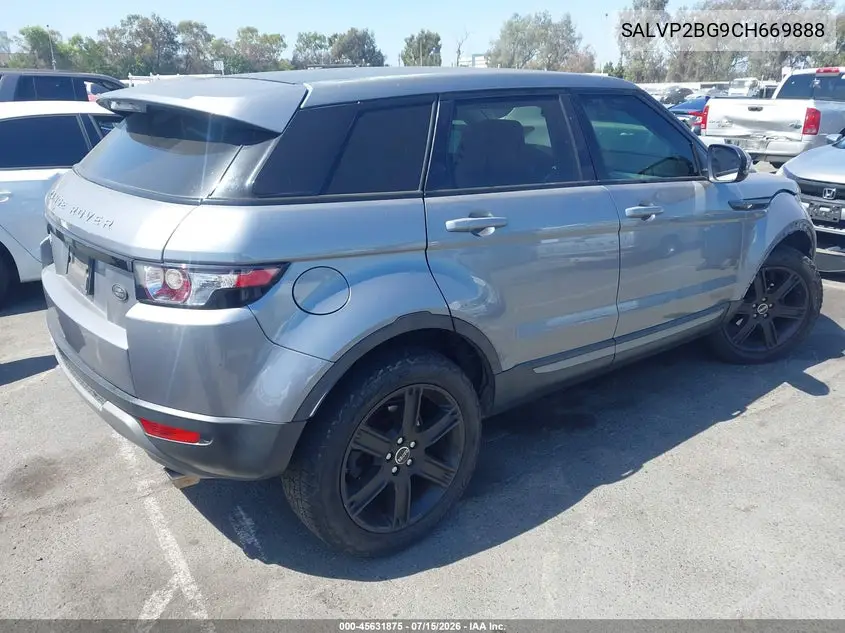 2012 Land Rover Range Rover Evoque Pure Plus VIN: SALVP2BG9CH669888 Lot: 45631875