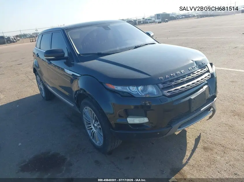 2012 Land Rover Range Rover Evoque Pure Plus VIN: SALVV2BG9CH681514 Lot: 45640301