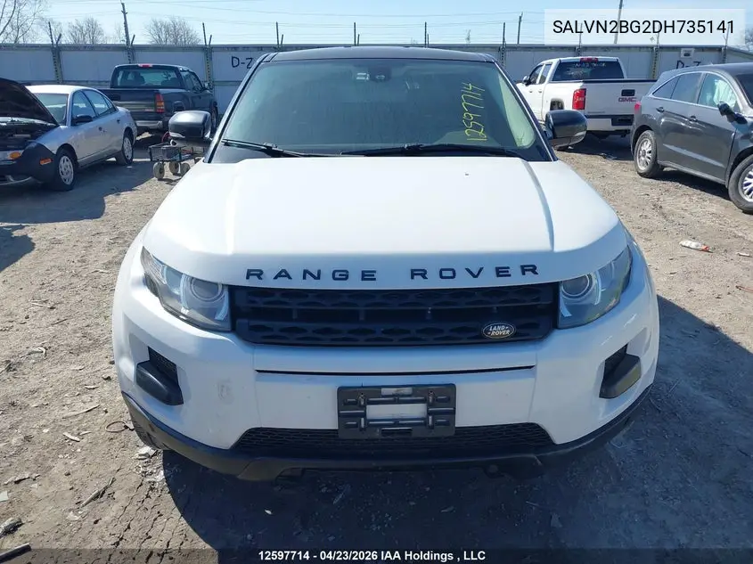 2013 Land Rover Range Rover Evoque Pure VIN: SALVN2BG2DH735141 Lot: 12597714