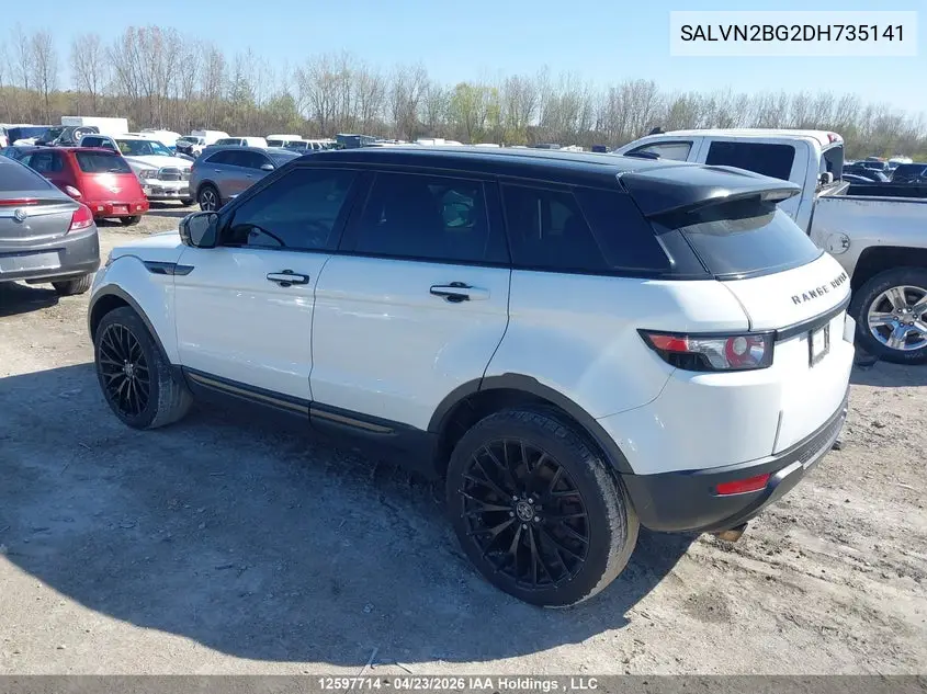 2013 Land Rover Range Rover Evoque Pure VIN: SALVN2BG2DH735141 Lot: 12597714