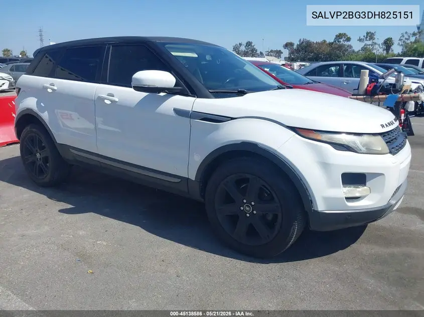 2013 Land Rover Range Rover Evoque Pure VIN: SALVP2BG3DH825151 Lot: 45138586