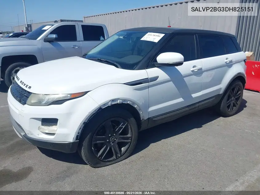 2013 Land Rover Range Rover Evoque Pure VIN: SALVP2BG3DH825151 Lot: 45138586