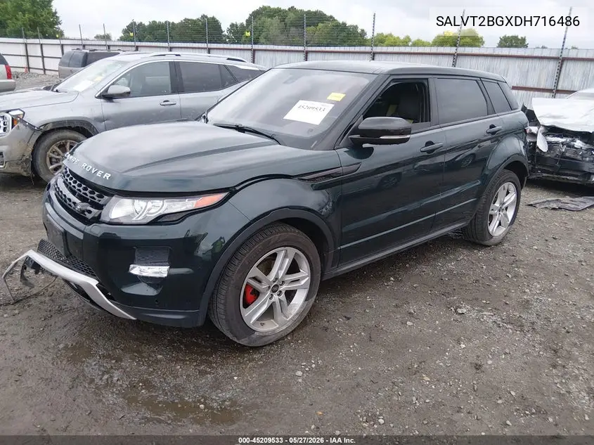 2013 Land Rover Range Rover Evoque Pure VIN: SALVT2BGXDH716486 Lot: 45209533