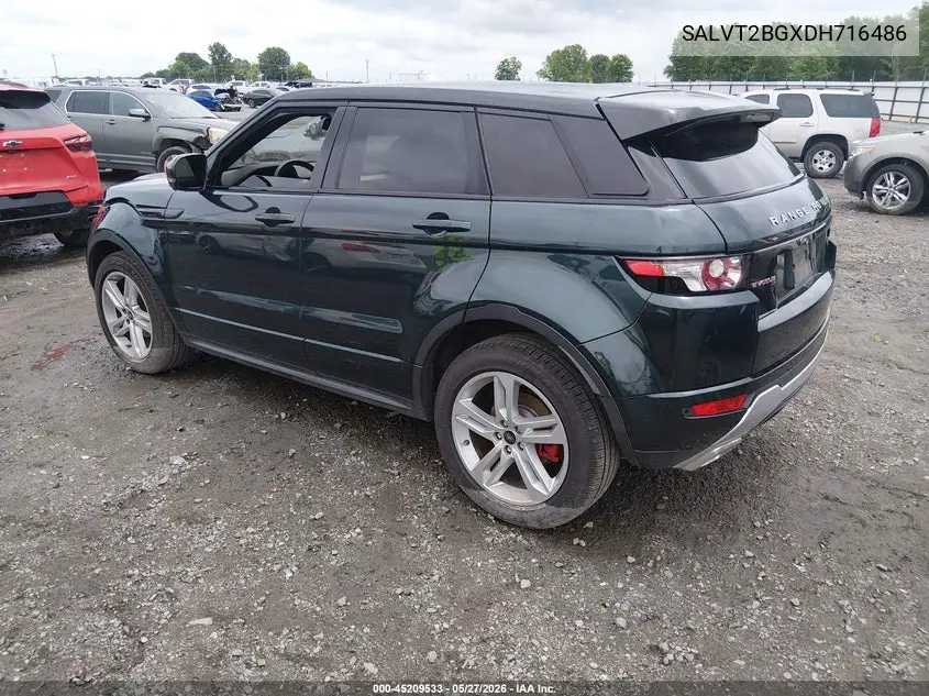 2013 Land Rover Range Rover Evoque Pure VIN: SALVT2BGXDH716486 Lot: 45209533