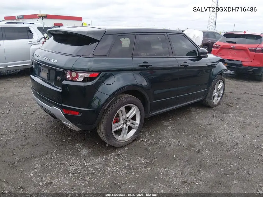 2013 Land Rover Range Rover Evoque Pure VIN: SALVT2BGXDH716486 Lot: 45209533