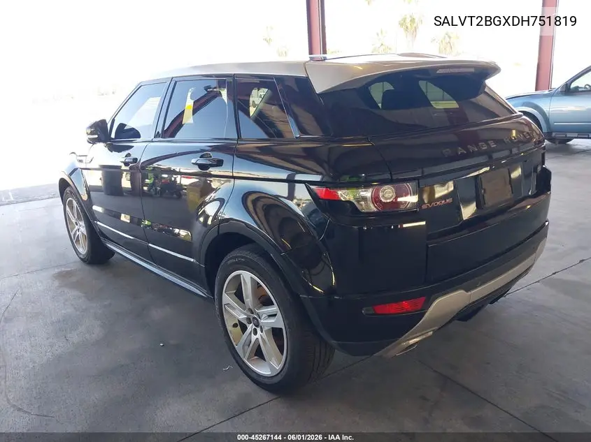 2013 Land Rover Range Rover Evoque Pure VIN: SALVT2BGXDH751819 Lot: 45267144