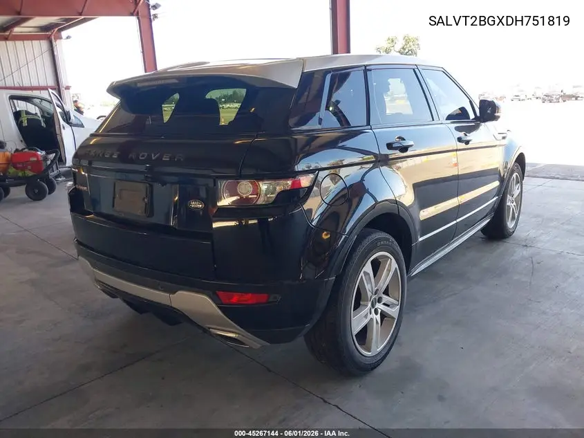 2013 Land Rover Range Rover Evoque Pure VIN: SALVT2BGXDH751819 Lot: 45267144