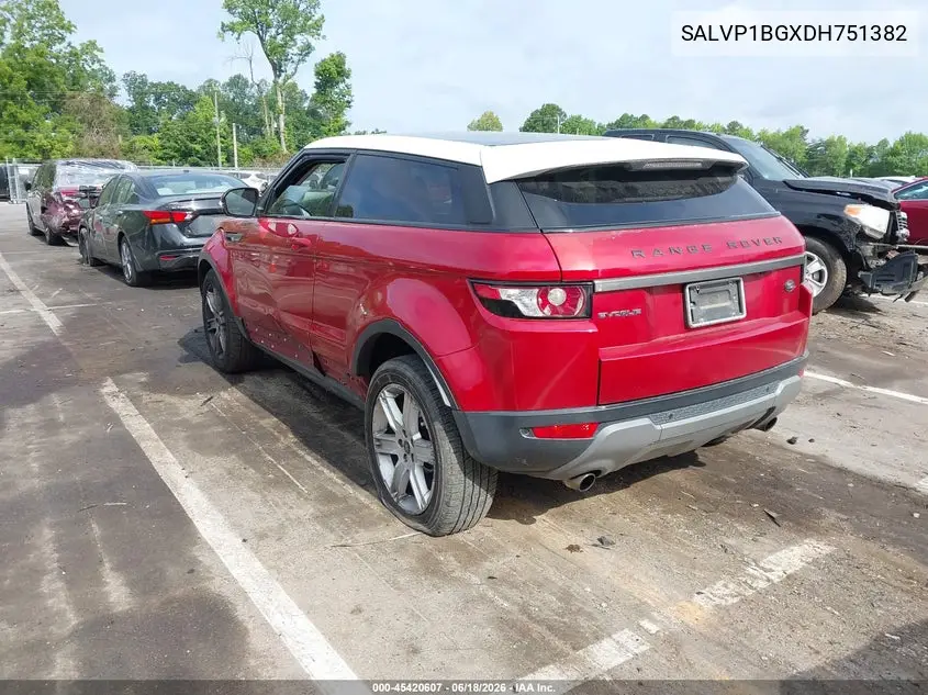 2013 Land Rover Range Rover Evoque Pure Plus VIN: SALVP1BGXDH751382 Lot: 45420607
