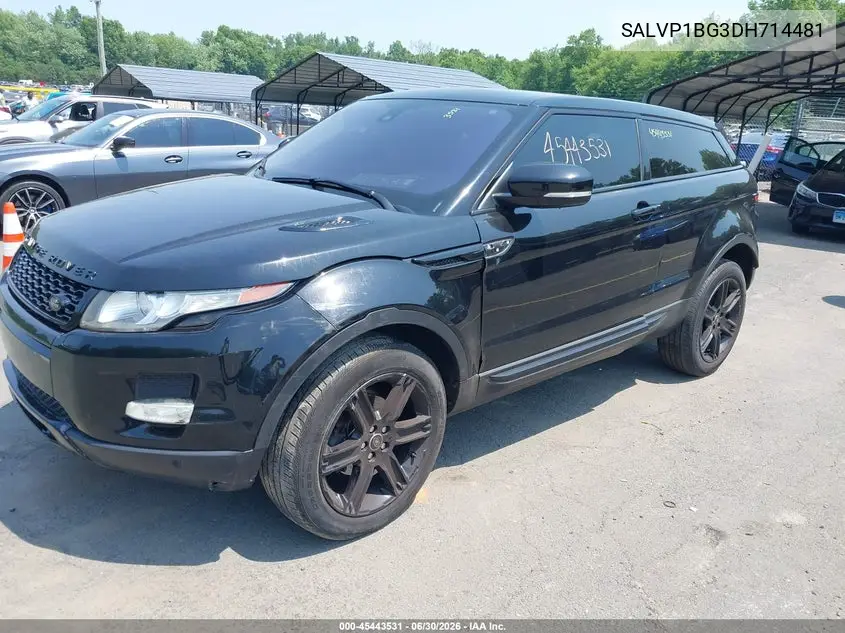2013 Land Rover Range Rover Evoque Pure Plus VIN: SALVP1BG3DH714481 Lot: 45443531