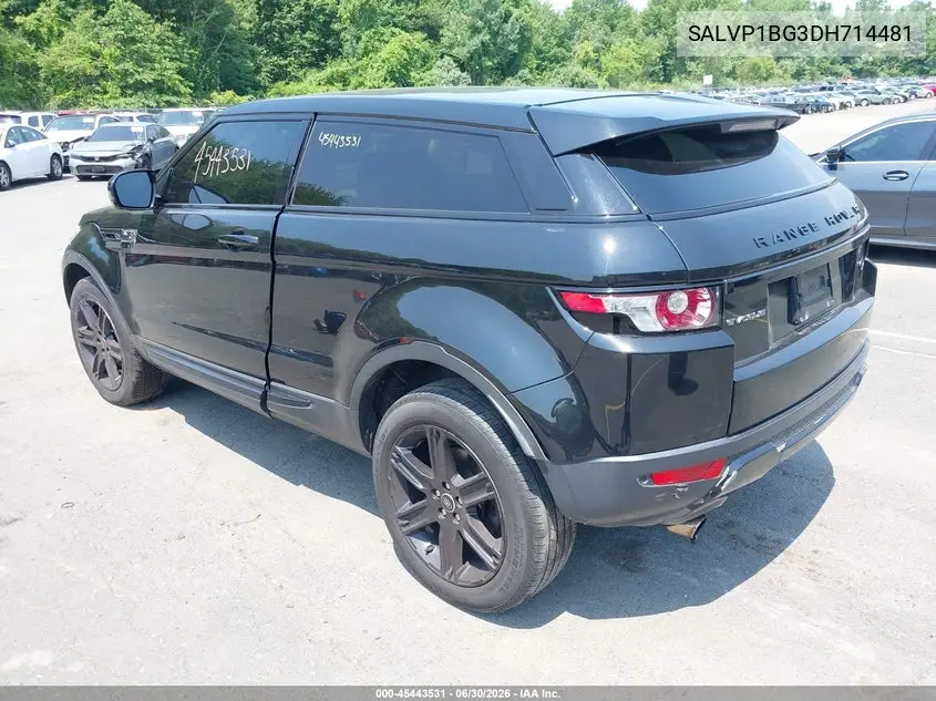 2013 Land Rover Range Rover Evoque Pure Plus VIN: SALVP1BG3DH714481 Lot: 45443531