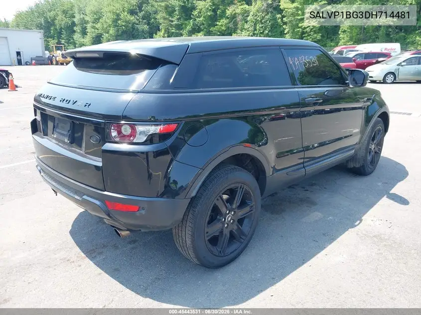 2013 Land Rover Range Rover Evoque Pure Plus VIN: SALVP1BG3DH714481 Lot: 45443531