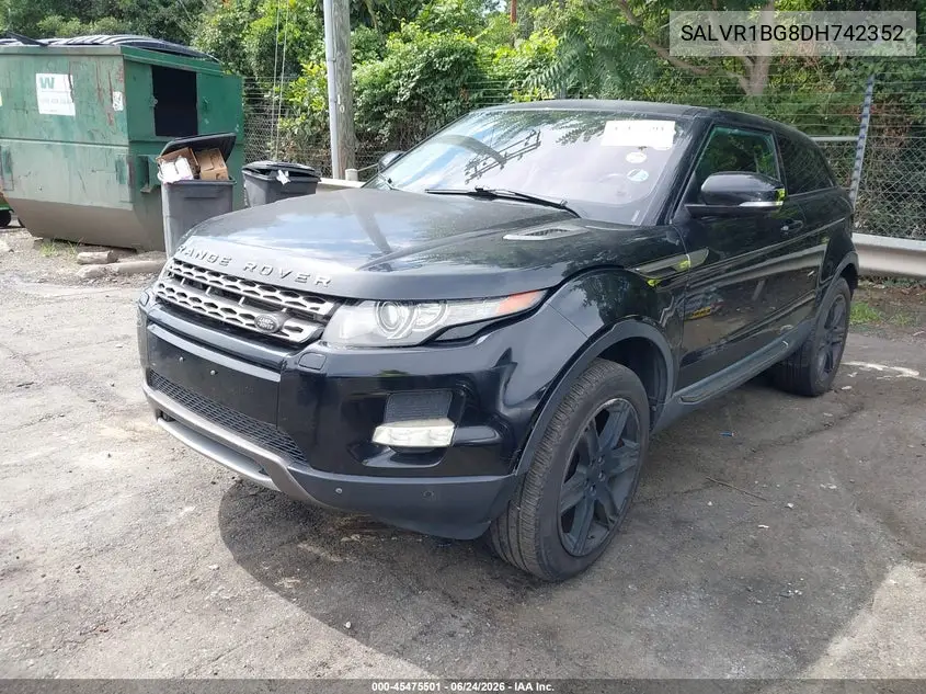 2013 Land Rover Range Rover Evoque Pure Plus VIN: SALVR1BG8DH742352 Lot: 45475501