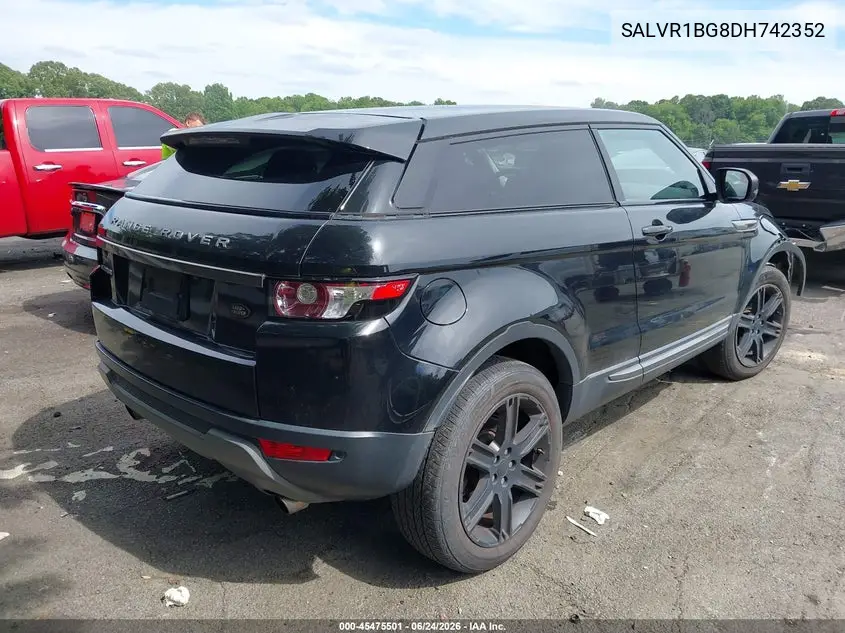 2013 Land Rover Range Rover Evoque Pure Plus VIN: SALVR1BG8DH742352 Lot: 45475501