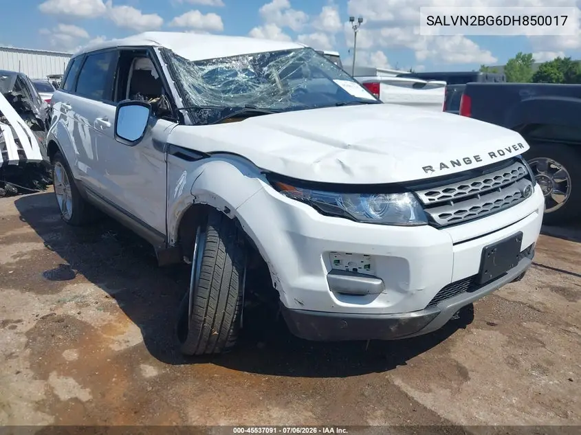 2013 Land Rover Range Rover Evoque Pure VIN: SALVN2BG6DH850017 Lot: 45537091