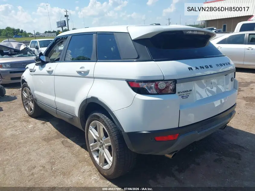2013 Land Rover Range Rover Evoque Pure VIN: SALVN2BG6DH850017 Lot: 45537091