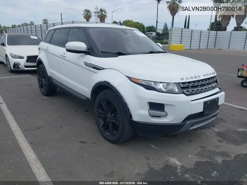2013 Land Rover Range Rover Evoque Pure VIN: SALVN2BG0DH730018 Lot: 45581659