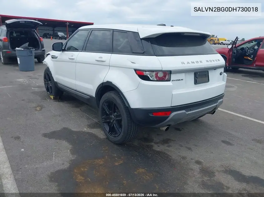 2013 Land Rover Range Rover Evoque Pure VIN: SALVN2BG0DH730018 Lot: 45581659