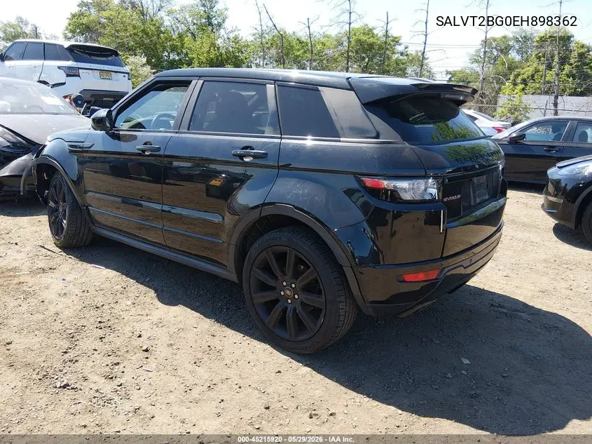 2014 Land Rover Range Rover Evoque Dynamic VIN: SALVT2BG0EH898362 Lot: 45215920