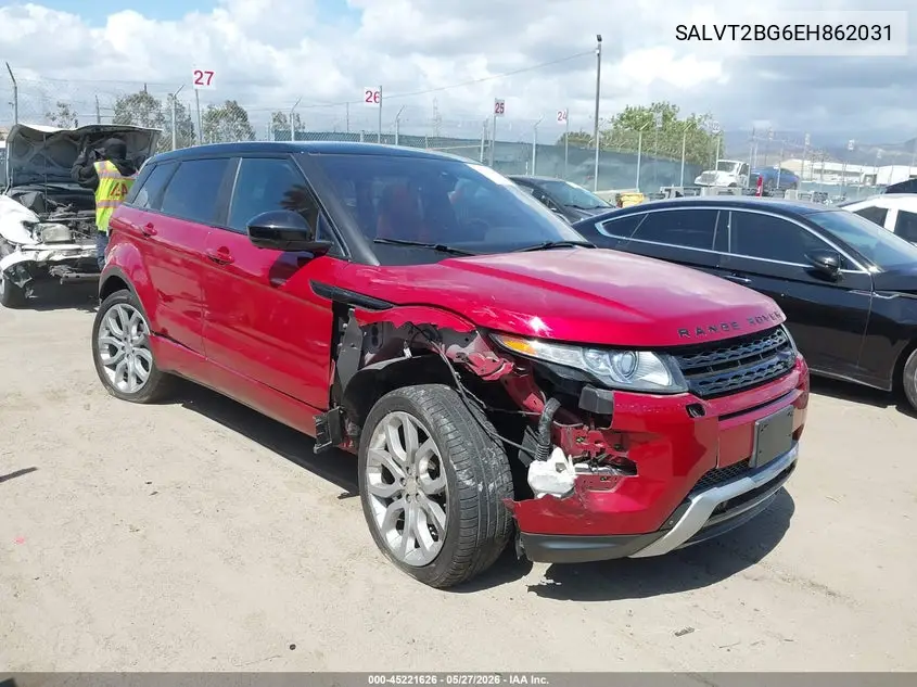 2014 Land Rover Range Rover Evoque Dynamic VIN: SALVT2BG6EH862031 Lot: 45221626