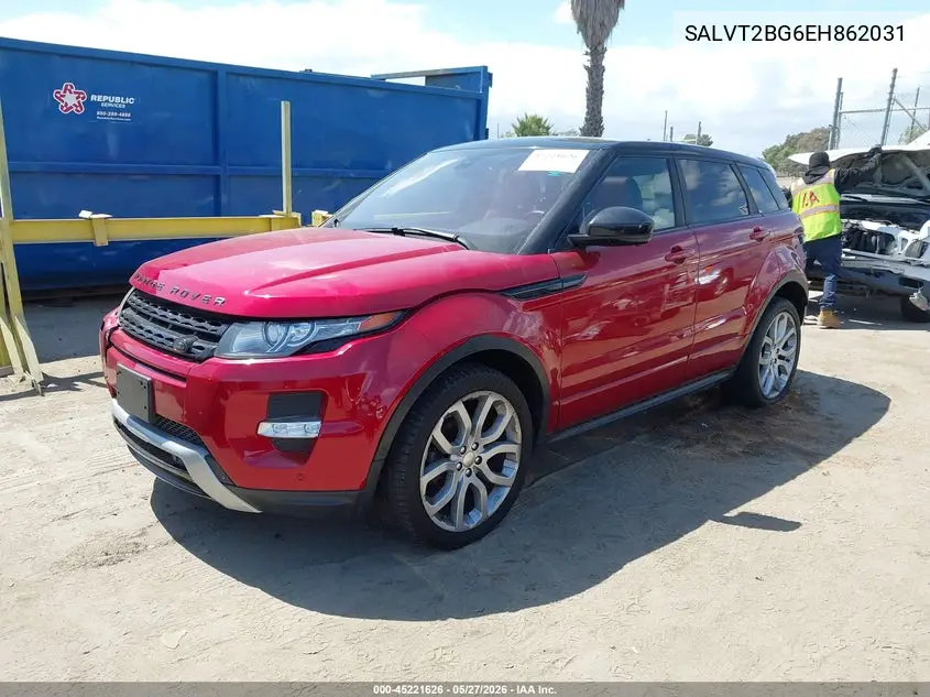 2014 Land Rover Range Rover Evoque Dynamic VIN: SALVT2BG6EH862031 Lot: 45221626