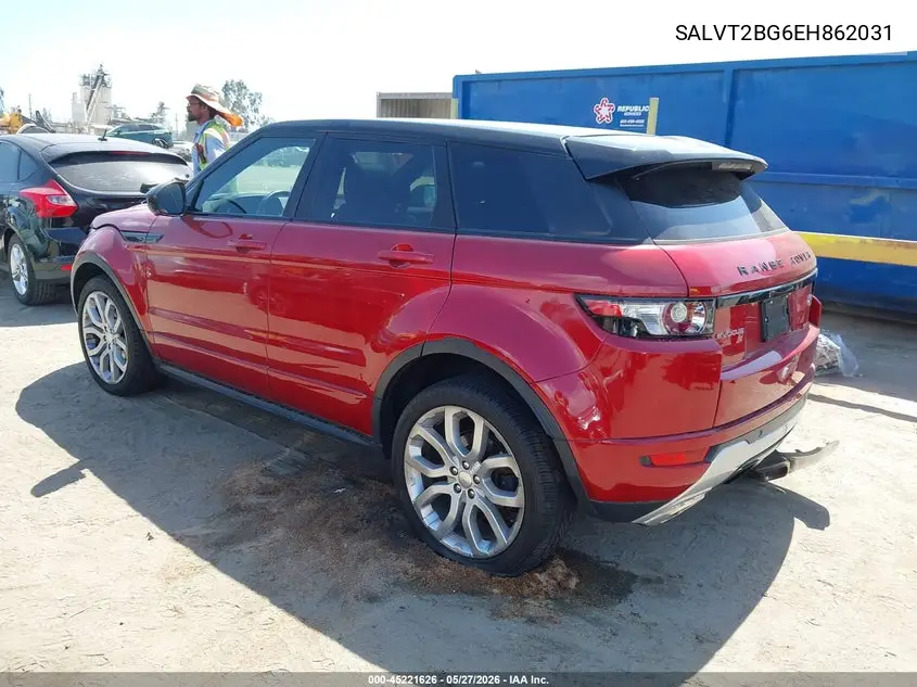 2014 Land Rover Range Rover Evoque Dynamic VIN: SALVT2BG6EH862031 Lot: 45221626