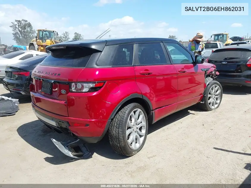 2014 Land Rover Range Rover Evoque Dynamic VIN: SALVT2BG6EH862031 Lot: 45221626