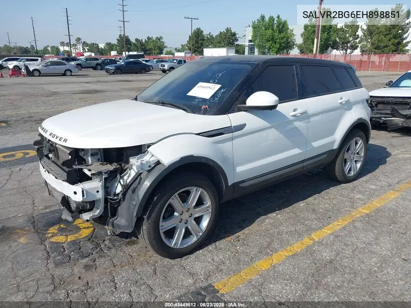 2014 Land Rover Range Rover Evoque Pure VIN: SALVR2BG6EH898851 Lot: 45449512
