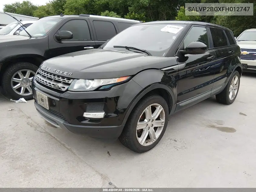 2015 Land Rover Range Rover Evoque Pure VIN: SALVP2BGXFH012747 Lot: 45039148