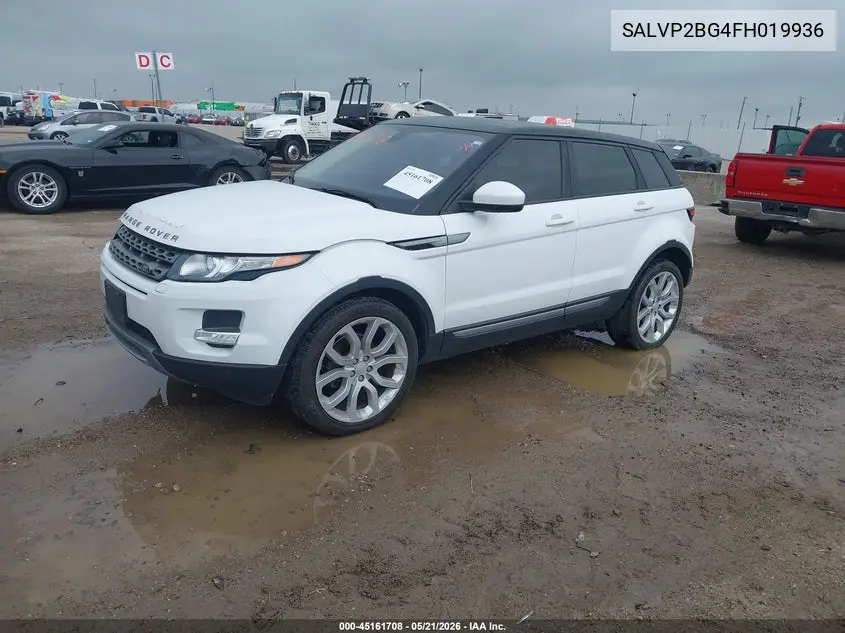 2015 Land Rover Range Rover Evoque Pure VIN: SALVP2BG4FH019936 Lot: 45161708