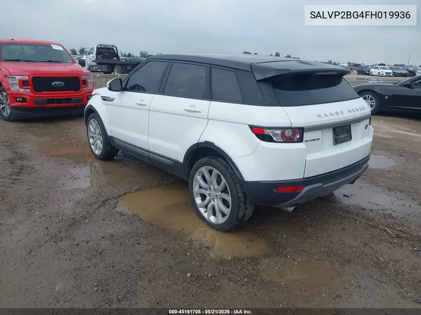 2015 Land Rover Range Rover Evoque Pure VIN: SALVP2BG4FH019936 Lot: 45161708