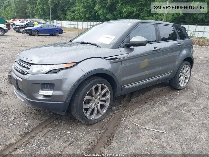2015 Land Rover Range Rover Evoque Pure VIN: SALVP2BG0FH015706 Lot: 45190930