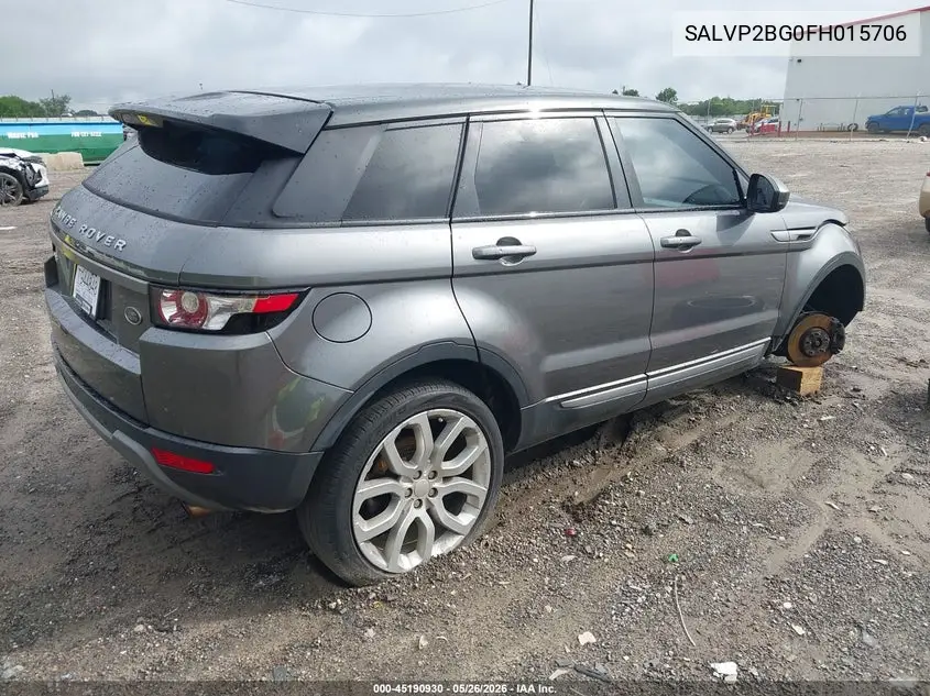 2015 Land Rover Range Rover Evoque Pure VIN: SALVP2BG0FH015706 Lot: 45190930