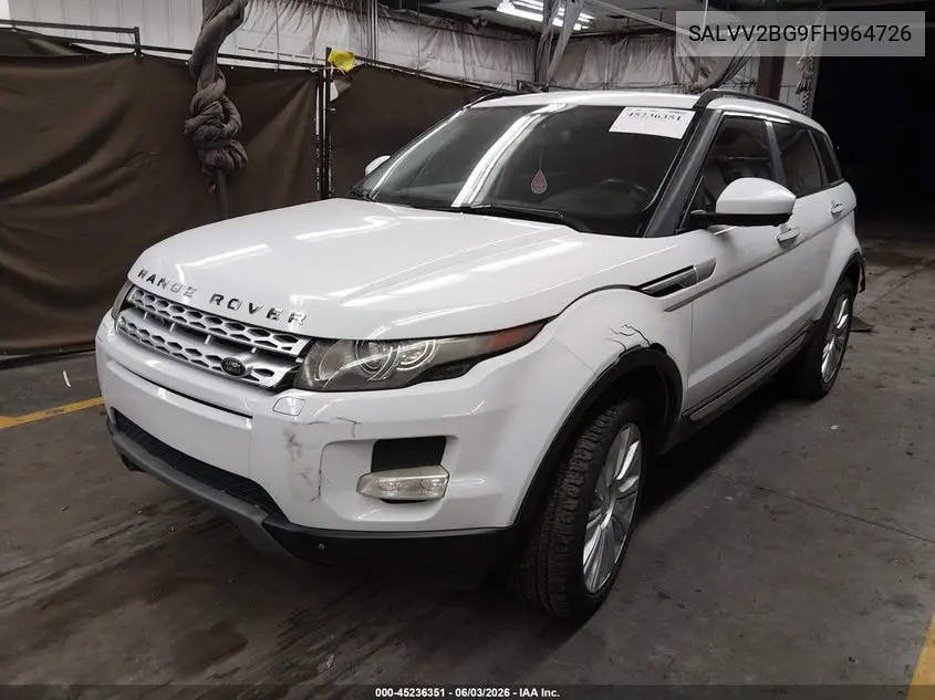 2015 Land Rover Range Rover Evoque Prestige VIN: SALVV2BG9FH964726 Lot: 45236351