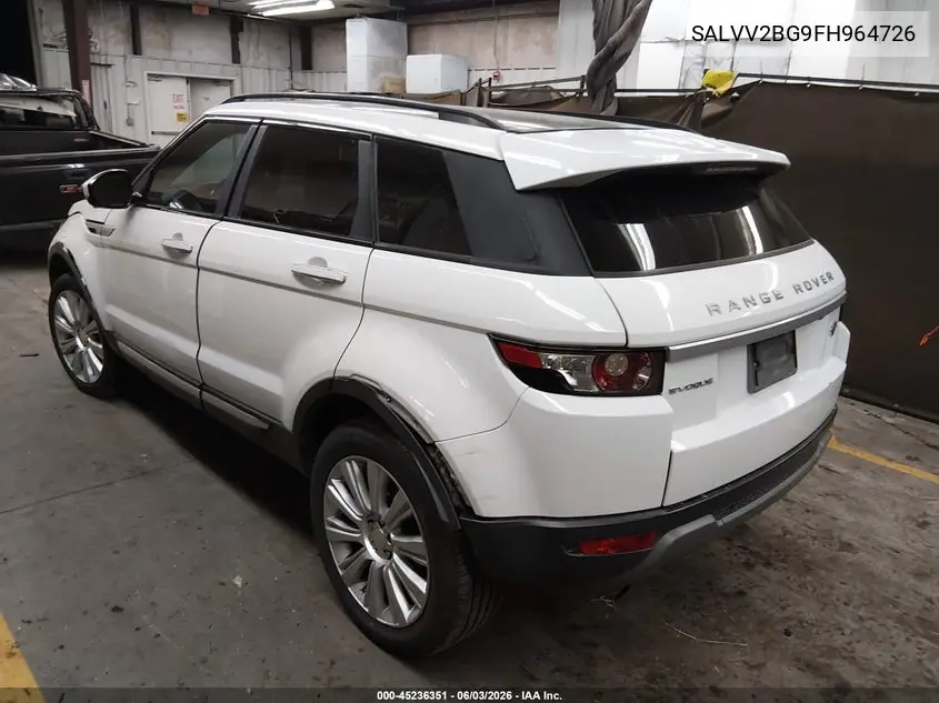 2015 Land Rover Range Rover Evoque Prestige VIN: SALVV2BG9FH964726 Lot: 45236351