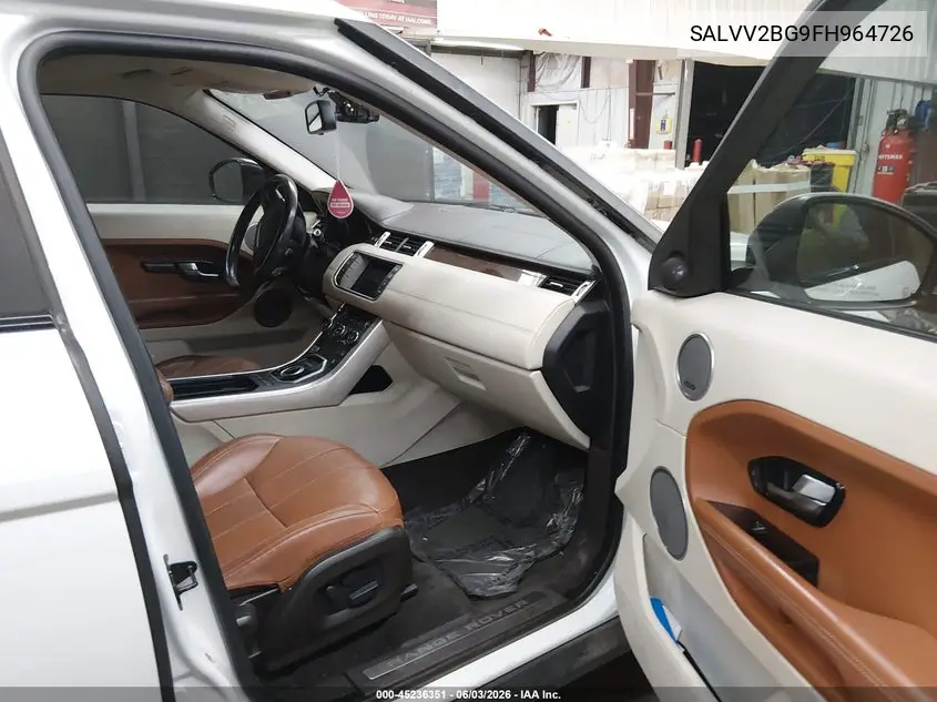 2015 Land Rover Range Rover Evoque Prestige VIN: SALVV2BG9FH964726 Lot: 45236351