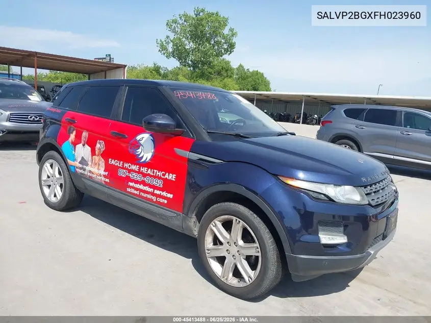 2015 Land Rover Range Rover Evoque Pure VIN: SALVP2BGXFH023960 Lot: 45413488