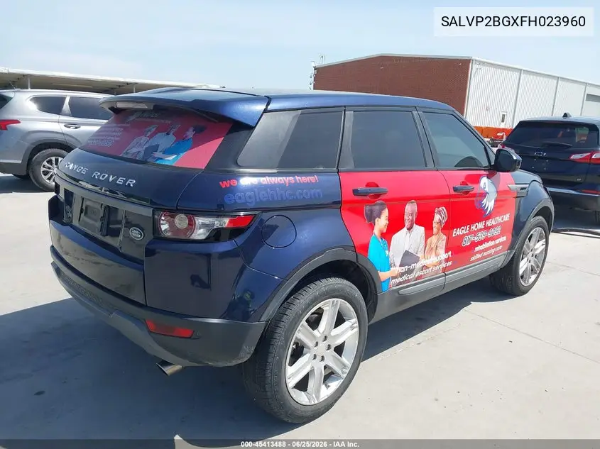 2015 Land Rover Range Rover Evoque Pure VIN: SALVP2BGXFH023960 Lot: 45413488